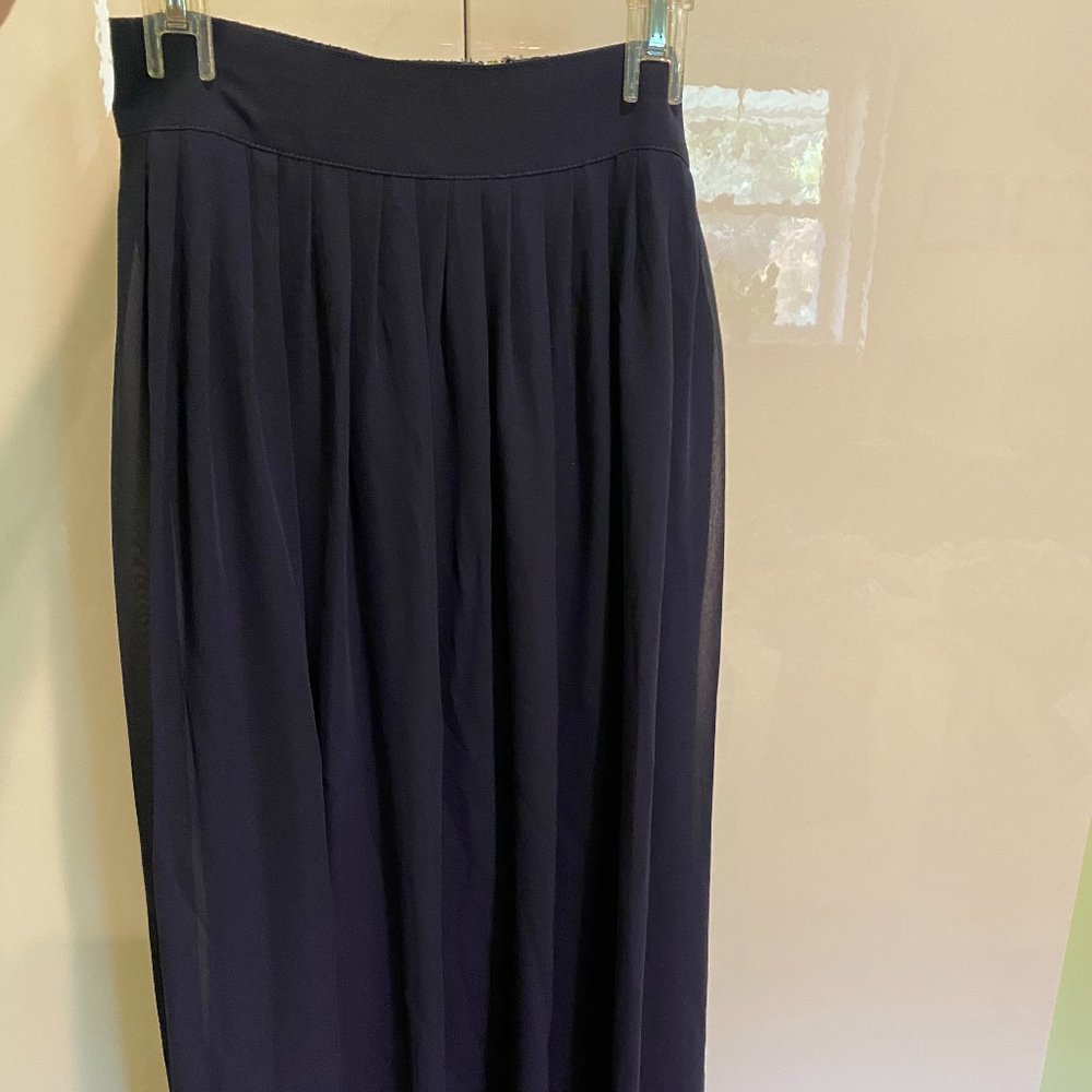 Dark blue chiffon maxi skirt (XS/S)